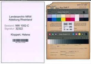 Entnazifizierung Helene Kloppert, geb. 22.09.1883 (Kauffrau)
