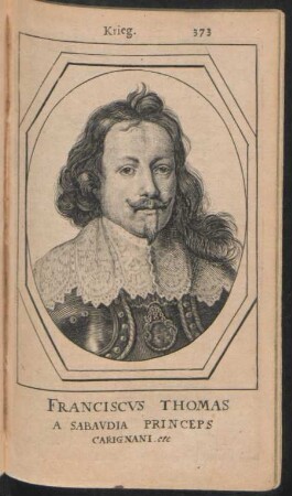 Franciscus Thomas A. Sabaudia Princeps Carignani. etc