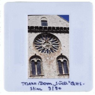 Trani, Kathedrale San Nicola Pellegrino : Südliche Querhaustirn
