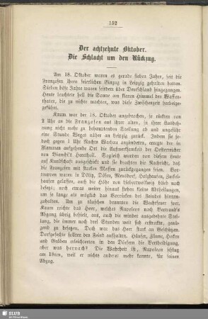Der achtzehnte Oktober. Die Schlacht um den Rückzug