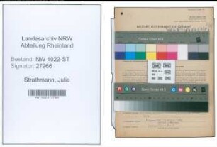 Entnazifizierung Julie Strathmann , geb. 17.03.1866 (Gastwirtin)