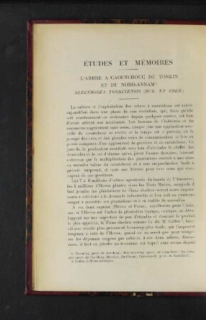 Études Et Mémoires.
