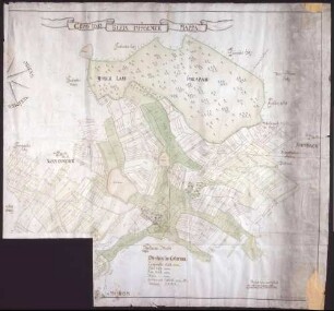 Groß- und Kleintissen Maßstab ca. 1 : 4300 Zeichner: Xaver Gönner col. handgez.