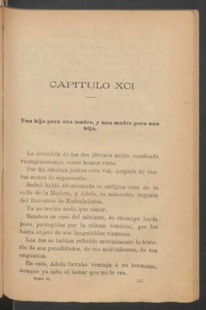 Capítulo XCI - Una hija para una madre, y una madre para una hija.