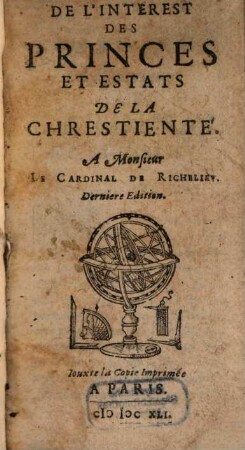 De l'Interest des princes et estats de la chrestienté