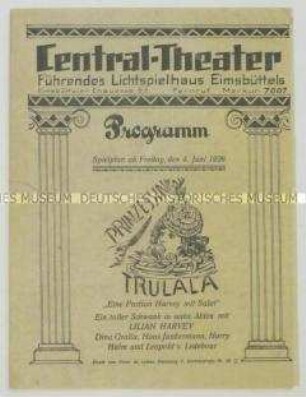 Wochenprogramm des Central-Theaters Eimsbüttel