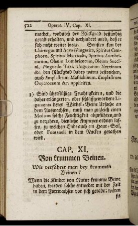 Cap. XI. Von krummen Beinen.