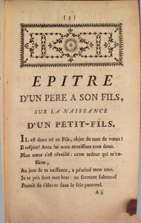 Épitre d'un pére a Son fils ...