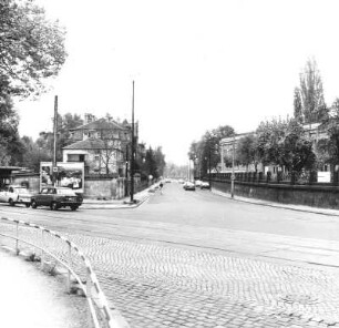 Dresen-Tolkewitz, Wehlener Straße. Blick nach Nordwest in die Tolkewitzer Straße