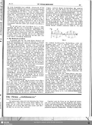 Die Firma "einhämmern"