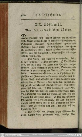 XIX. Abschnitt. Von der europäischen Türkey