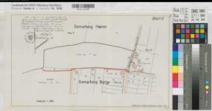 Hamm (Hamm) neue Gemeindegrenze Blatt 5 Lageplan, 3 Expl. 1938 1 : 1250 28 x 48,5 farb. Druck Stadtvermessungsamt Hamm Regierung Arnsberg Nr. 17766