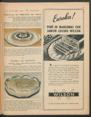 La cocina de "El Hogar" : Panaché de verduras en tarta [y] Crema de batata