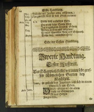 Zweyte Handlung. Erster Aufftritt.