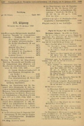 115. Sitzung. Mittwoch den 18. Februar 1920