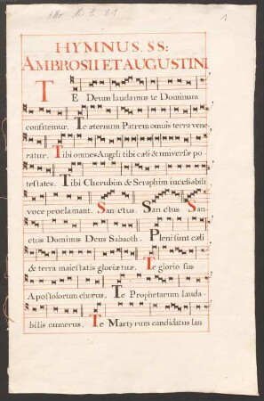 Hymnus SS. Ambrosii et Augustini - Dombibliothek Freising Alto MS Z 00081