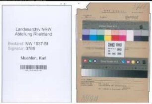 Entnazifizierung Karl Von Der Muehlen , geb. 26.11.1902 (Arbeiter)