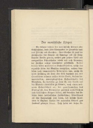 Der menschliche Körper.