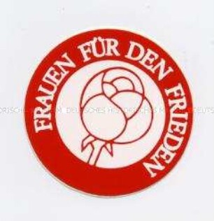 Aufkleber der Frauenbewegung für den Frieden