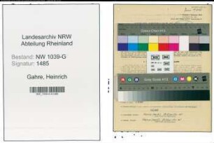 Entnazifizierung Heinrich Gahre , geb. 14.05.1903 (Monteur)