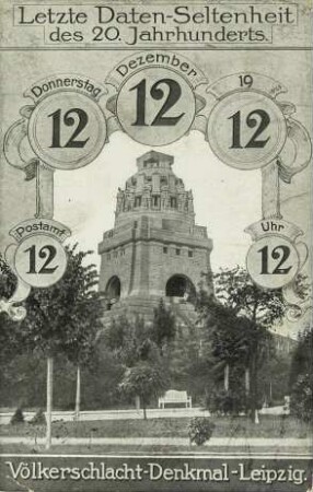 Letzte Daten-Seltenheit des 20. Jahrhunderts - Völkerschlacht-Denkmal-Leipzig.