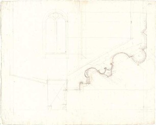Gärtner, Friedrich von; München, Ludwigstr.; Skizzen - Fenster (Ansicht, Schnitt)
