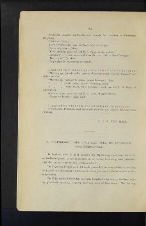 C. Opleidingscursus voor den tuin- en landbouw. (Cultuurschool).