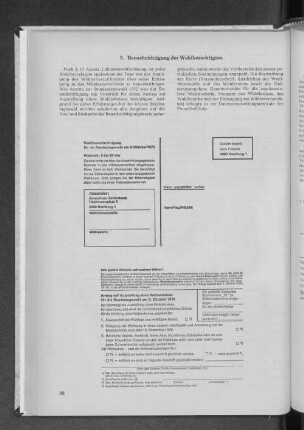 5. Benachrichtigung der Wahlberechtigten