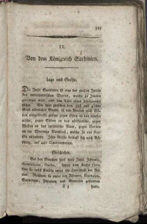 IX. Von dem Königreich Sardinien.