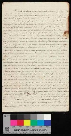 Brief/Handschreiben, Notizen von Bord H.M.S. "Blenheim"evtl. Trafalgar Schlacht
