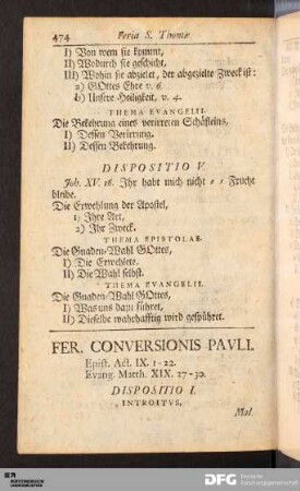 Feria Conversionis Pauli.