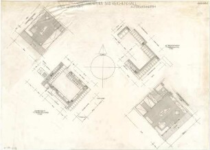 Gsaenger, Gustav; Bad Reichenhall (Bayern), Rinckstr.; Städt. Altersheim und Alterswohnheim - Wettbewerbsplan (Grundrisse 1. OG)
