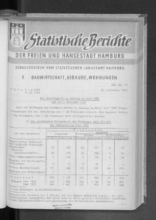 Die Bautätigkeit in Hamburg im Juni 1959 und im 1. Halbjahr 1959 : Lfd. Nr. 17