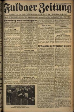 Ausgabe vom Donnerstag, den 23. Januar 1930.