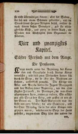 Vier und zwanzigstes Kapitel. Eilfter Versuch mit dem Ringe.