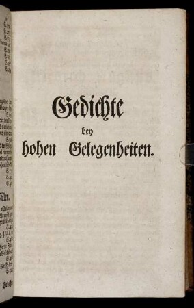 Gedichte bey hohen Gelegenheiten.