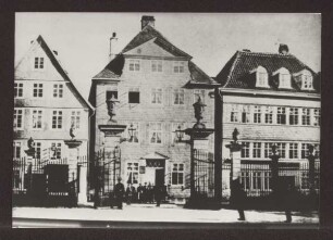 Schlossplatz, Blick auf die Lange Straße. Detmold. Lange Straße. Sammlung Starke