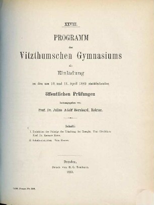 Deduktion des Prinzips der Erhaltung der Energie