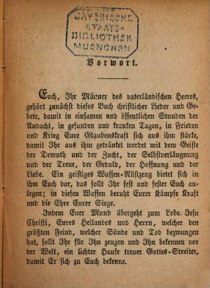 Kirchenbuch für das Königlich Preussische Kriegsheer