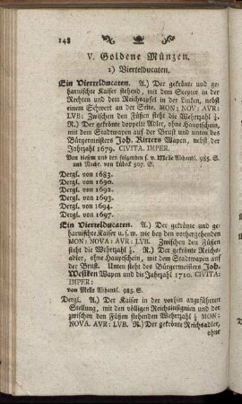 V. Goldene Münzen.