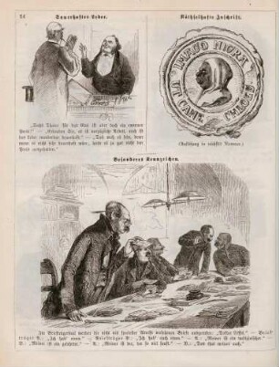 "Dauerhaftes Leder" "Räthselhafte Inschrift" "Besonderes Kennzeichen"