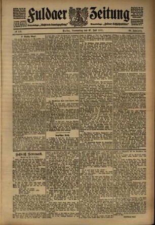 Ausgabe vom Donnerstag, den 27. Juli 1911.