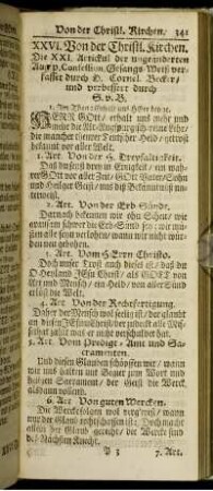 XXVI. Von der Christl. Kirchen.