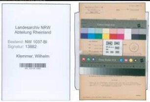 Entnazifizierung Wilhelm Klemmer , geb. 07.12.1906 (Schlosser)