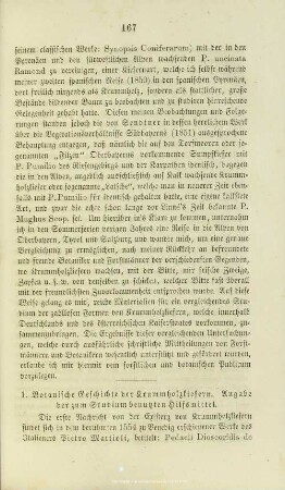 1. Botanische Geschichte der Krummholzkiefern. Angabe der zum Studium benutzten Hilfsmittel.