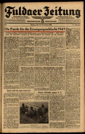 Ausgabe vom Montag, den 20. November 1944.