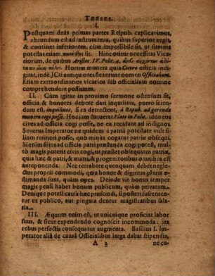 Disputationum politicarum, 5. De officiis reipublicae in genere ...