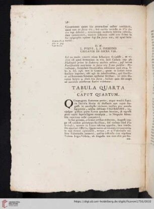 Tabula Quarta Caput Quartum