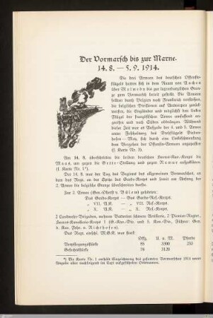 Der Vormarsch bis zur Marne