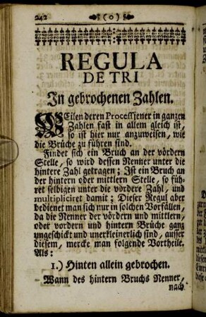Regula De Tri In gebrochenen Zahlen.